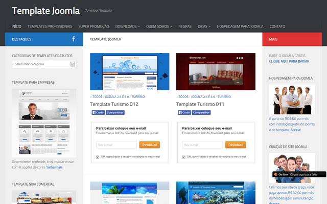 Template Joomla  from Chrome web store to be run with OffiDocs Chromium online