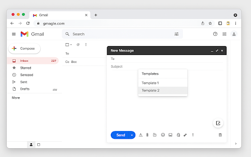 Templates for Gmail  from Chrome web store to be run with OffiDocs Chromium online
