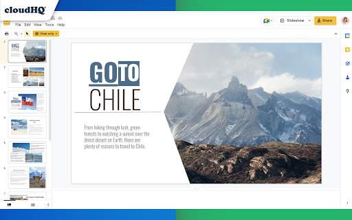 Templates for Google Slides™ by cloudHQ  from Chrome web store to be run with OffiDocs Chromium online
