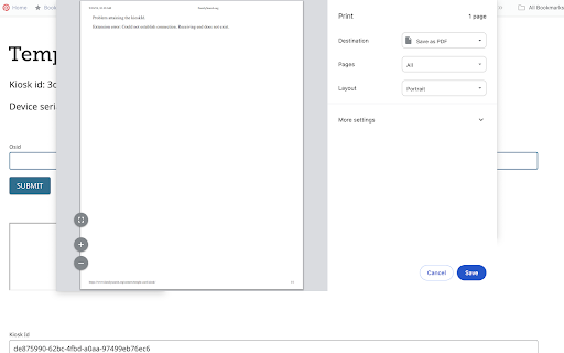 Temple Card Kiosk Extension  from Chrome web store to be run with OffiDocs Chromium online