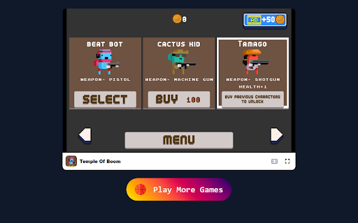 Temple of Boom Game Choose Your Hero and Conquer Dynamic Dungeons!  from Chrome web store to be run with OffiDocs Chromium online