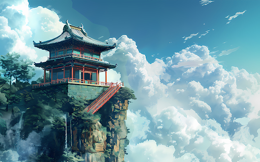 Temple on the top of Japan mountain  from Chrome web store to be run with OffiDocs Chromium online