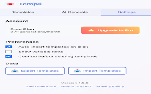 Templi Smart Gmail Templates  from Chrome web store to be run with OffiDocs Chromium online