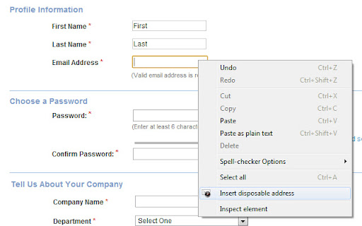 Temp Mail App  from Chrome web store to be run with OffiDocs Chromium online