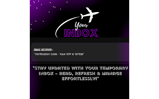 Temp Mail Extension  from Chrome web store to be run with OffiDocs Chromium online