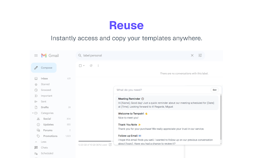 Tempstr  from Chrome web store to be run with OffiDocs Chromium online