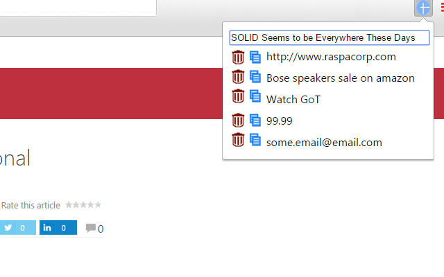 TempText  from Chrome web store to be run with OffiDocs Chromium online