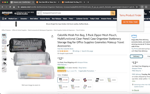 Temu Product Finder  from Chrome web store to be run with OffiDocs Chromium online