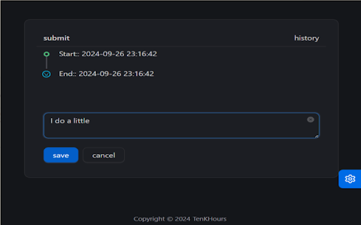 TenKHours  from Chrome web store to be run with OffiDocs Chromium online