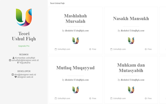 Teori Ushul Fiqh  from Chrome web store to be run with OffiDocs Chromium online
