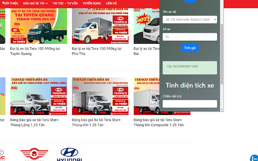 Teraco Long Biên Ô tô Thiên Hòa An  from Chrome web store to be run with OffiDocs Chromium online