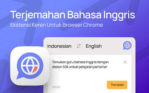 Terjemahan Bahasa Inggris Ekstensi Keren Untuk Browser Chrome  from Chrome web store to be run with OffiDocs Chromium online