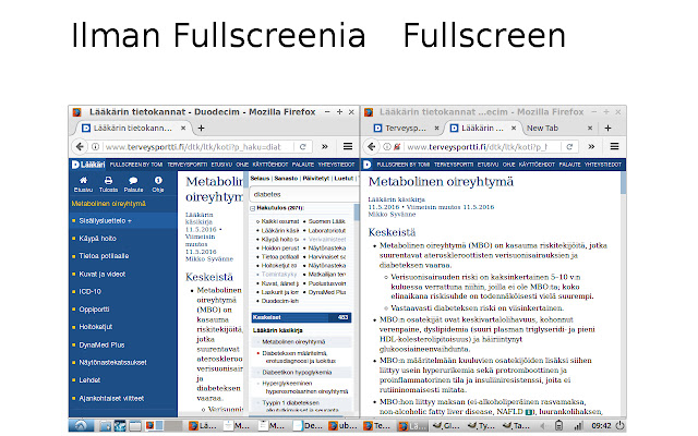 Terveysportti Fullscreen  from Chrome web store to be run with OffiDocs Chromium online