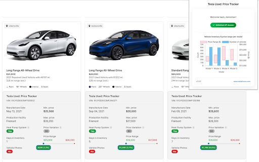 Tesla Inventory Tracker  from Chrome web store to be run with OffiDocs Chromium online