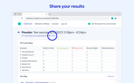 TestCoach  from Chrome web store to be run with OffiDocs Chromium online