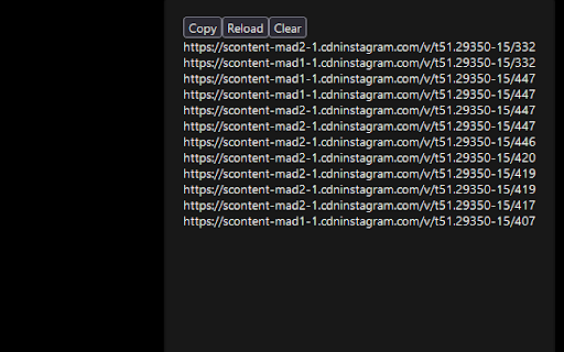 Test Instagram img url scraper  from Chrome web store to be run with OffiDocs Chromium online