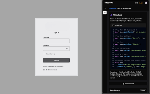 Testio AI  from Chrome web store to be run with OffiDocs Chromium online