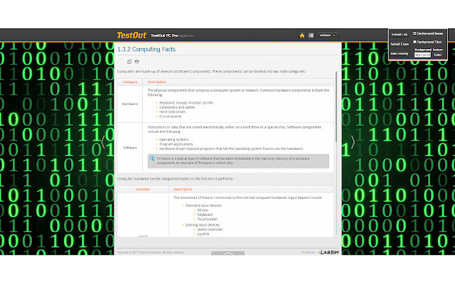 TestOut+  from Chrome web store to be run with OffiDocs Chromium online