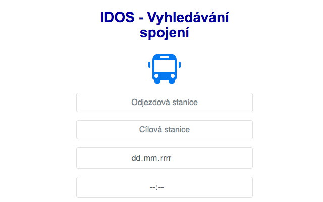 Testovací aplikace k bakalářské práci IDOS  from Chrome web store to be run with OffiDocs Chromium online