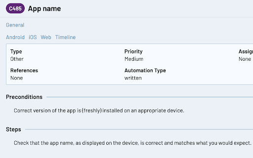 TestRail+  from Chrome web store to be run with OffiDocs Chromium online