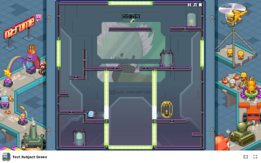 Test Subject Green Game Navigate the lab and complete your mission!  from Chrome web store to be run with OffiDocs Chromium online