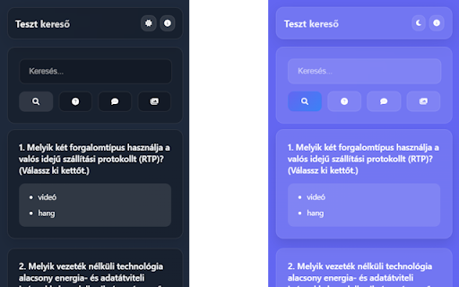 Teszt kereső  from Chrome web store to be run with OffiDocs Chromium online