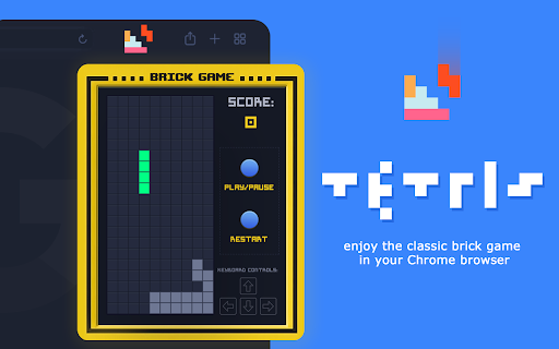 Tetri. Classic Brick Game  from Chrome web store to be run with OffiDocs Chromium online