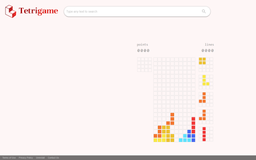 Tetrigame  from Chrome web store to be run with OffiDocs Chromium online