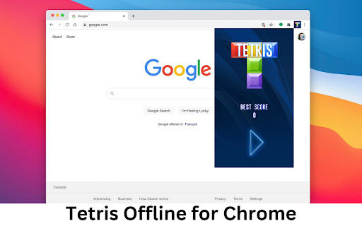 Tetris Offline  from Chrome web store to be run with OffiDocs Chromium online