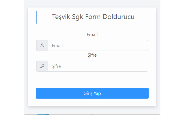 Teşvik Sgk Form Doldurucu  from Chrome web store to be run with OffiDocs Chromium online