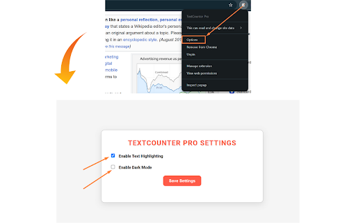TextCounter Pro  from Chrome web store to be run with OffiDocs Chromium online