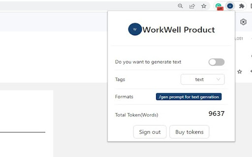 Text generation  from Chrome web store to be run with OffiDocs Chromium online