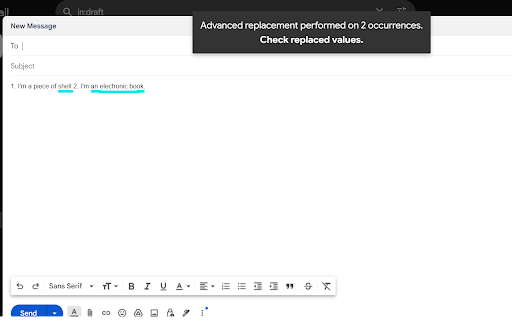Text Helper  from Chrome web store to be run with OffiDocs Chromium online