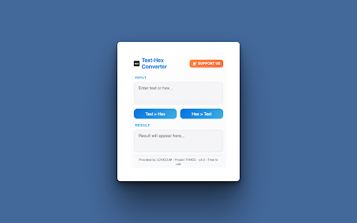 Text Hex Converter  from Chrome web store to be run with OffiDocs Chromium online