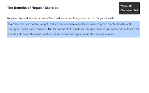 Text Highlighter Counter  from Chrome web store to be run with OffiDocs Chromium online