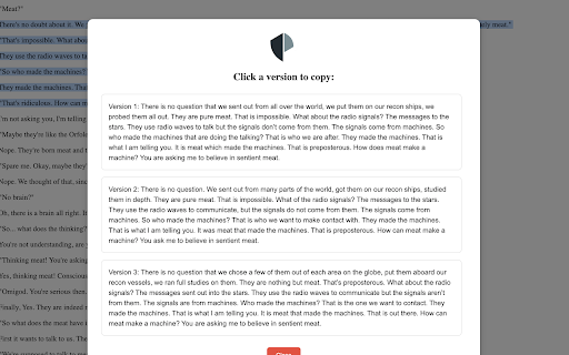 Text Humanizer Authorprivacy  from Chrome web store to be run with OffiDocs Chromium online