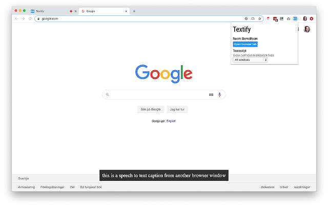 Textify  from Chrome web store to be run with OffiDocs Chromium online