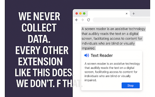Text Reader: Free TTS Selected Text Reader  from Chrome web store to be run with OffiDocs Chromium online