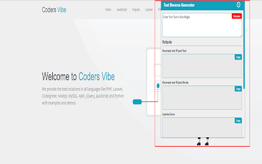 Text Reverse Generator  from Chrome web store to be run with OffiDocs Chromium online
