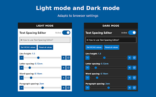 Text Spacing Editor  from Chrome web store to be run with OffiDocs Chromium online