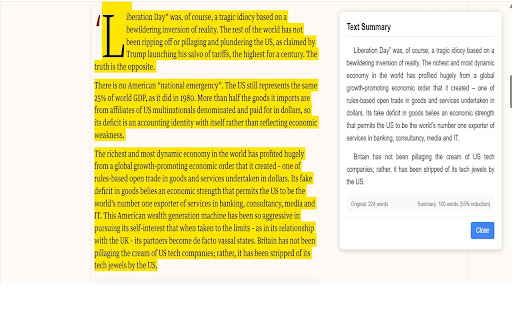 Text Summarizer with Pegasus  from Chrome web store to be run with OffiDocs Chromium online