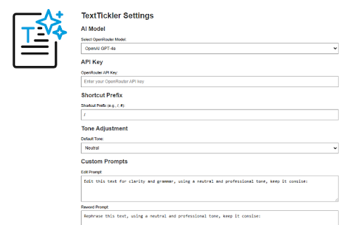 TextTickler from Chrome web store to be run with OffiDocs Chromium online TextTickler from Chrome web store to be run with OffiDocs Chromium online
