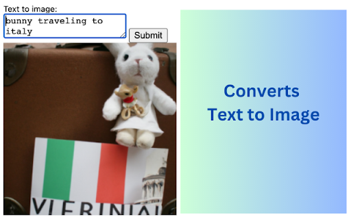 Text to Image Generator  from Chrome web store to be run with OffiDocs Chromium online
