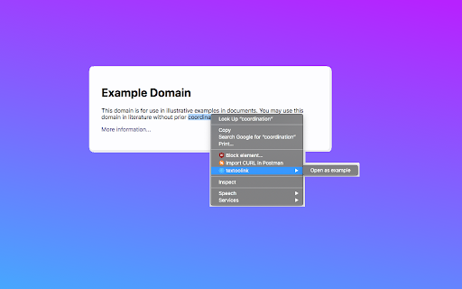 TextToolLink  from Chrome web store to be run with OffiDocs Chromium online