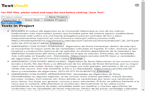 TextVault  from Chrome web store to be run with OffiDocs Chromium online