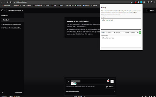 Texty  from Chrome web store to be run with OffiDocs Chromium online