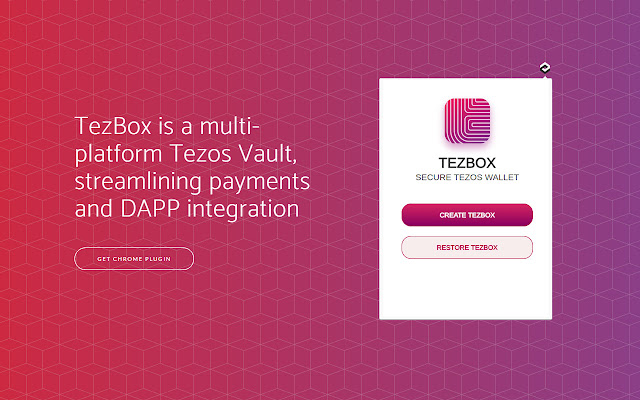 TezBox Tezos Wallet  from Chrome web store to be run with OffiDocs Chromium online