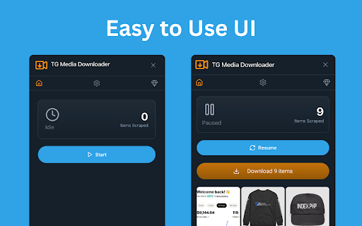 TG Media Downloader Telegram Downloader  from Chrome web store to be run with OffiDocs Chromium online