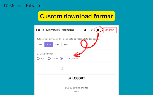 TG Member Extractor  from Chrome web store to be run with OffiDocs Chromium online