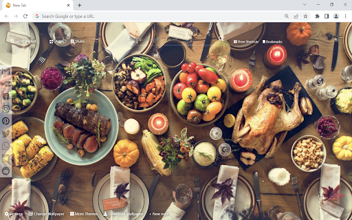 Thanksgiving Wallpaper New Tab  from Chrome web store to be run with OffiDocs Chromium online